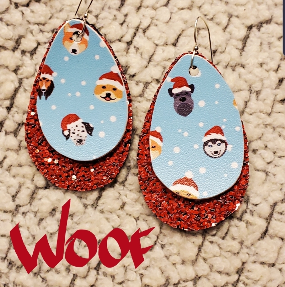 Handmade HOWLIDAY Dog Earrings!!!